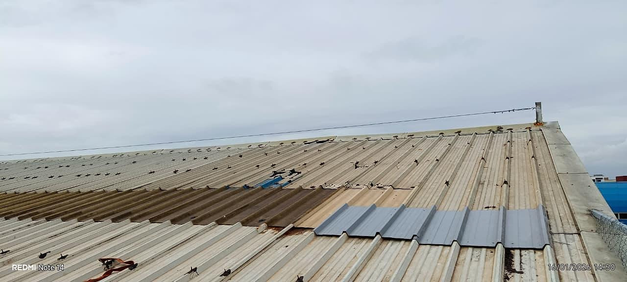 Remplacement de bacs acier sur toiture industrielle